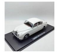 SYYANFEI Modellino Realistico Auto Veicolo Pressofuso In Lega Statica Classica Per Automobile Jaguar Daimler 250 V6 MKII 3.8 LHD Scala 1/18 Regalo Giocattolo(White)