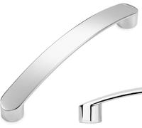 SYZOW 6 maniglie per mobili cromate lucidate 128 mm, distanza tra i fori, maniglie per armadi da cucina, maniglie per cassetti