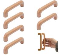 SYZOW 6 Pezzi In Legno Maniglie Della Porta Della Cucina 96mm Foro Centro WoodenCabinet Maniglie Armadio