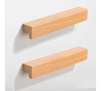 SYZOW 6 Pezzi Maniglie di legno dell'armadio della cucina, Cabinet Hardware Drawer Pulls, Maniglie di porta dell'armadio della cucina Pull, Maniglie 128mm