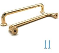 SYZOW 6 Pezzi Maniglie per Mobili da Cucina, Maniglie dorate per Mobili Maniglie per Armadio maniglie a T per mobili maniglie per mobili da cucina 96mm oro (Oro, Distanza dei Fori:128mm)