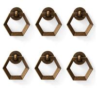 SYZOW 6 Pezzi Maniglie per Mobili Vintage, Maniglie per Mobili Antichi, Maniglie Armadio in Lega di Zinco, Manopole per Mobili da Cucina Bronzo, Pomelli per Cassetti Vintage (Bronze-1)