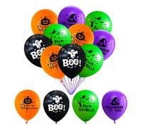 Syzplnwy 50 palloncini di Halloween con zucca, fantasma, pipistrello, cappelli, colori assortiti, palloncini in lattice per decorazioni per feste, temi di compleanno