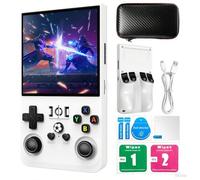 Syzplnwy Console portatile retrò portatile con schermo IPS da 4,0 pollici, sistema operativo Linux, batteria da 4000 mAh, memoria da 64 GB e oltre 18000 giochi classici precaricati, colore bianco