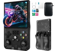Syzplnwy Console portatile retrò portatile con schermo IPS da 4,0 pollici, sistema operativo Linux, batteria da 4000 mAh, memoria da 64 GB e oltre 18000 giochi classici precaricati, nero