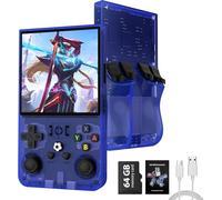 Syzplnwy Console portatile retrò portatile con schermo IPS da 4,0 pollici, sistema operativo Linux, batteria da 4000 mAh, memoria da 64 GB e oltre 18000 giochi classici precaricati, blu