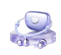 Syzplnwy Cuffie Bluetooth a conduzione ossea, auricolari a clip a forma di cuore con cordino portatile, auricolari wireless con lunga durata della batteria, sport e uso quotidiano