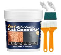 SZ-KARIDGE 2 in 1 Convertitore di ruggine e primer metallico, 1 kg di vernice antiruggine per metallo, rimozione della ruggine e sigillante, rivestimento antiruggine durevole, resistente al calore