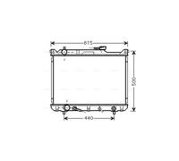 SZ2073 AVA QUALITY COOLING Radiatore, Raffreddamento motore per SUZUKI