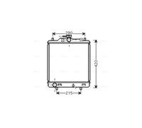 SZ2076 AVA QUALITY COOLING Radiatore, Raffreddamento motore per SUZUKI