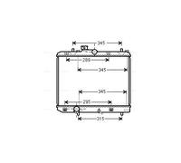 SZ2111 AVA QUALITY COOLING Radiatore, Raffreddamento motore per OPEL,SUZUKI,VAUX