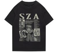 SZA SOS Graphic Tshirt Good Days Harajuku T-Shirts Hip Hop Fashion Cotton Casual Men T-Shirt Streetwear Y2K Tops Black S