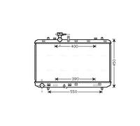 SZA2084 AVA QUALITY COOLING Radiatore, Raffreddamento motore per FIAT,SUZUKI