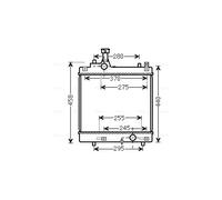 SZA2113 AVA QUALITY COOLING Radiatore, Raffreddamento motore per NISSAN,SUZUKI