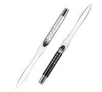 Szaboviktoria 2 Pezzi Tagliacarte Argento E Nero, 16 cm Tagliacarte Da Scrivania, Letter Opener, Tagliacarta, Apri Posta E Pacchi Senza Sforzo