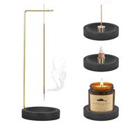 Szaboviktoria 3 In 1 Porta Incenso Per Bastoncini, Portaincenso Bastoncino Base in Legno, Porta Bastoncini Incenso, Incense Holder con 9 Fori, Porta Incenso Legno, Per Yoga, Meditazione, Decorazione