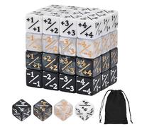 Szaboviktoria 48 Pezzi Dadi Magic,4 Colori Dadi da Gioco con Sacchetti di Stoccaggio,Segnalini Magic D6, Compatibile con MTG, CCG, Accessorio per Giochi di Carte