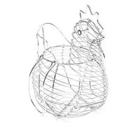 Szaerfa Cesto per Uova, Cesto portaoggetti per Porta Uova in Filo Metallico a Forma di Pollo, Cesto di Frutta Tavolo per spuntini Organizer Portaoggetti da Cucina Portaoggetti Rack