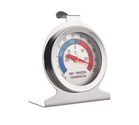 Szaerfa Frigorifero Congelatore Termometro Termometro frigorifero con quadrante grande Display in acciaio inossidabile Fahrenheit e Celsius (1 pezzo)