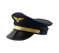szaluyk Cappello da capitano blu navy, da donna, cappello da capitano della compagnia aerea nera, cappelli da pilota da uomo, cappellini regolabili da pilota, cappelli da pilota regolabili, cappellini