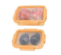 szaluyk Contenitori - 2 contenitori riutilizzabili per frutta e lattine riutilizzabili in silicone con coperchi ermetici per frutta, cipolle e patate