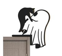 szaluyk Elemento Decorativo per Porte di Halloween, Ornamento Fantasma E Gatto dei Cartoni Animati - Accessorio Pareti della Camera da Letto Bambini, Bagno, Cucina, Soggiorno, del Corridoio