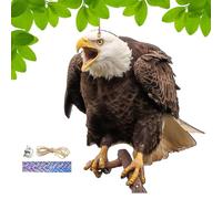 szaluyk Expel - Ciondolo a forma di gufo, spaventapasseri, decorazione repellente per uccelli, impermeabile, da appendere per balcone, patio, giardino, gufo finto ornamento per controllo degli uccelli