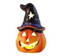 szaluyk Halloween Lights Ornament - Handheld Jack Lantern, Spooky Gothic Decor | Ceramic Hollow Lighted Skull Ornaments, Halloweens Haunted House Accent Lighting, Glowing Party Decoration