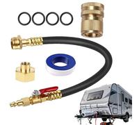 szaluyk Kit Soffiatore per Irrigatori - Set in da 8 Pezzi, Adattatore da 3/4 Pollici, Tubo A Collegamento Rapido | Kit Antigelo A Prova di Perdite, Valvola Anticongelante, Uso per E di I