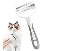 szaluyk Pettine districante per gatti, pettine districante per animali domestici con design a doppia faccia, pettine per la toelettatura del cane, accessorio per capelli, per famiglia, amici, casa
