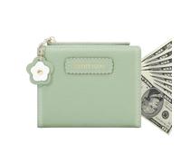 szaluyk Portafoglio compatto da donna - Portafoglio con tasca con cerniera bifold - Porta carte, portafoglio pochette organizer, portafogli per carte da donna, Verde, Refer to description, Unisex
