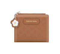 szaluyk Portafoglio compatto da donna - Portafoglio con tasca con cerniera bifold - Porta carte, portafoglio pochette organizer, portafogli per carte da donna, Marrone, Refer to description, Unisex