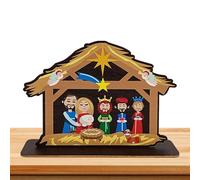 szaluyk Scena Di Natività In Legno Natale - Natività Scene Ornamenti Natalizi | Ornamenti Della Scena Della, Decorazioni Tavolo Da Tavolo Set Nativitàe, Religioso Per La Famiglia