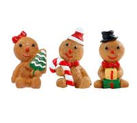 szaluyk Statue da Uomo di Pan di 3 Pezzi | Decorazioni per sculture di Natale | Scultura di Decorazione Artistica in Resina per Tavolo da scaffale casa Festosa per Interni Bonsai