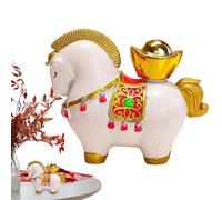 szaluyk Statuetta del cavallo portafortuna - simbolo di di buon auspicio e scultura in resina 'anno zodiacale cinese 2026 del cavallo | Decorazioni per la casa e l'ufficio per Natale, regali di