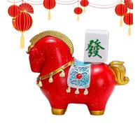 szaluyk Statuetta del cavallo portafortuna - simbolo di di buon auspicio e scultura in resina 'anno zodiacale cinese 2026 del cavallo | Decorazioni per la casa e l'ufficio per Natale, regali di