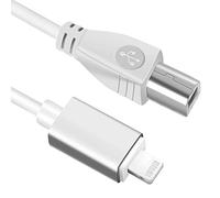SZBJSMF Cavo Midi USB B, Cavo OTG 1M/3.2Ft compatibile con Iphone/IOS per Piano, Controller Midi, Tastiera Midi, Registrazione Dell'interfaccia Audio e altro