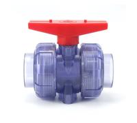 SZBTQMUW 1pc 21.34-60.32mm Valvola a Globo Trasparente Acquario Serbatoio di Pesce a Sfera for irrigazione da Giardino(Inner Dia.26.67mm)