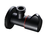 SZBTQMUW Bakicth Valvola di riempimento ad Angolo for Bagno Cucina in Acciaio Inossidabile Nero Accessori Caldi Freddi Standard G1/2 filettato 1 Pezzo(Hot Valve-A)