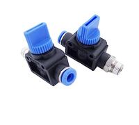 SZBTQMUW Porta Interruttore valvola pneumatica Manuale M5 1/8 1/4 3/8 BSP 6mm Pu Raccordo for Tubo Flessibile commutazione Rapida del connettore 1 pz(Hvsf8-m5)