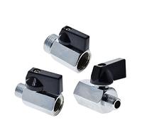 SZBTQMUW Valvola a Sfera in Ottone 1/8 quot; 1/4 Citazione; 3/8 1/2 virgoletta; di intercettazione Olio Gas Acqua Mini compressore filettato BSP da Maschio a Femmina 1 Pezzo(44928)