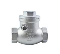 SZBTQMUW Valvola di Non Ritorno Orizzontale con Bocca in Filo Acciaio Inossidabile ritegno a Battente Filettatura Femmina in 304 1/2 quot; 3/4 Citazione; 1 Citazione; 1-1/4 quot;1 Pezzo(0.25 inch)