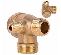 SZBTQMUW Valvola di ritegno a 3 Porte Strumento connettore valvola con Filettatura Maschio in Ottone for compressore d'Aria 1 Pezzo