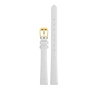 SZCURC 6-14 mm Larghezza piccola Cinturino per orologio in pelle genuina Cinturino da donna Cinturino per cinturino in pelle bovina di primo strato, Un oro bianco, 14 mm
