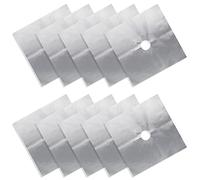 SZCXDKJ 10 pellicole protettive per piano cottura a gas argentate, antiaderenti lavabili, riutilizzabili, resistenti al calore, facili da pulire per cucine a gas, pulizia della cucina