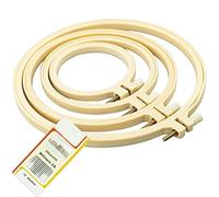 SZCXDKJ 4 pezzi 4 misure cerchio rotondo da ricamo cerchio in plastica cerchio punto croce anello per cucito artigianale, con aghi da ricamo occhio oro, cerchio da ricamo