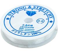 SZCXDKJ Elastico trasparente elasticizzato 0,4 mm 24 metri corda elastica in rilievo per gioielli fai da te creazione di collane e bracciali perline filo