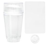 SZCXDKJ Nail Art Stamper Trasparente in Silicone, Facile e Preciso per Stamping e French Nail, Kit con Raschietto per Manicure Fai da Te e Professionale