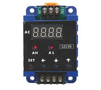 SZD06 Amperometro Digitale AC110-220V CA, 0,3-50 A Intervallo di Misurazione Limite Superiore Inferiore Rilevatore Relè di Ritardo Allarme, per la Misurazione e la Visualizzazione(50A)