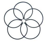 SZDGJ Fasce elastiche Anello pistone 50 mm x 1,2 mm, for Husqvarna 362 371 372 375K, for STIHL 044 MS440 MS441 TS410 TS420 Motosega da taglio 5 pezzi